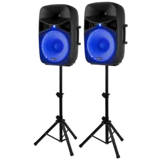 Wireless dual speaker hire Melbourne Vonyx 1000W